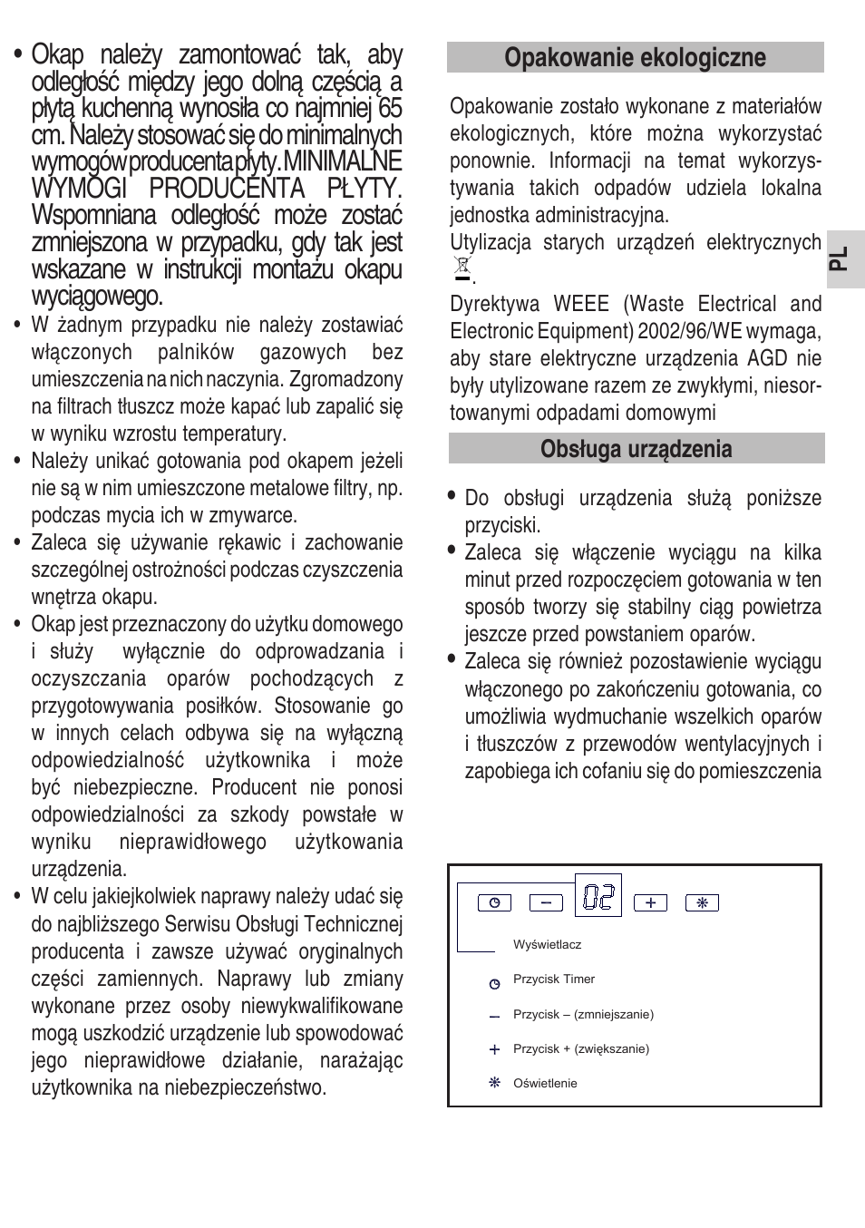 Opakowanie ekologiczne | Teka DSB 90 STAINLESS STEEL User Manual | Page 31 / 68