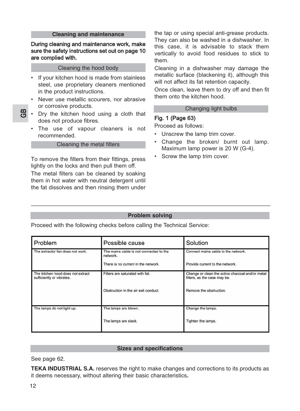 Teka DG2 ISLA User Manual | Page 12 / 64