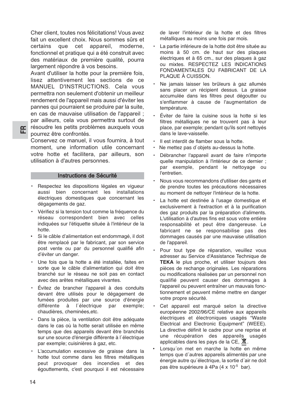 Teka DG2 ISLA User Manual | Page 14 / 64