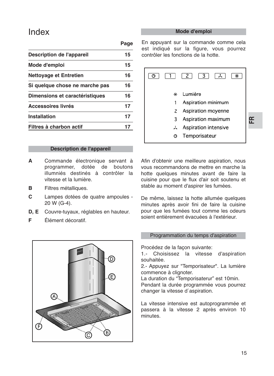 Index | Teka DG2 ISLA User Manual | Page 15 / 64