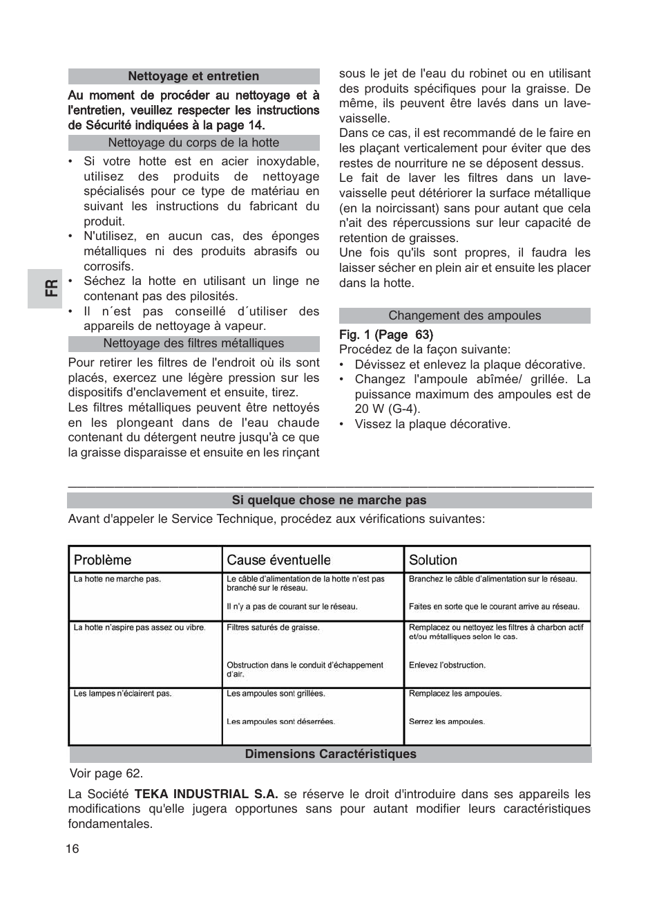 Teka DG2 ISLA User Manual | Page 16 / 64