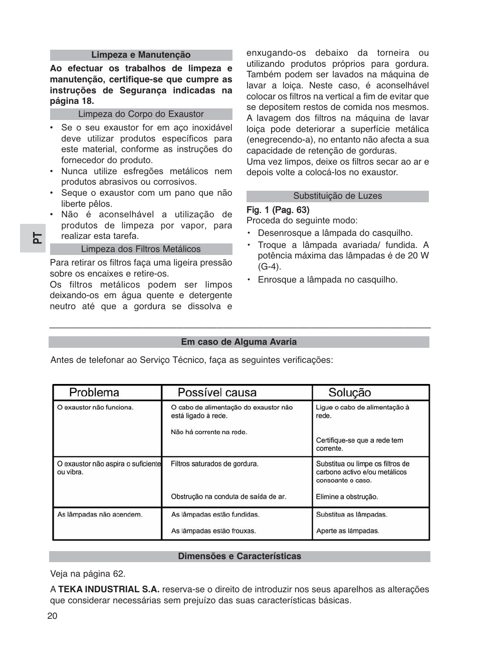 Teka DG2 ISLA User Manual | Page 20 / 64