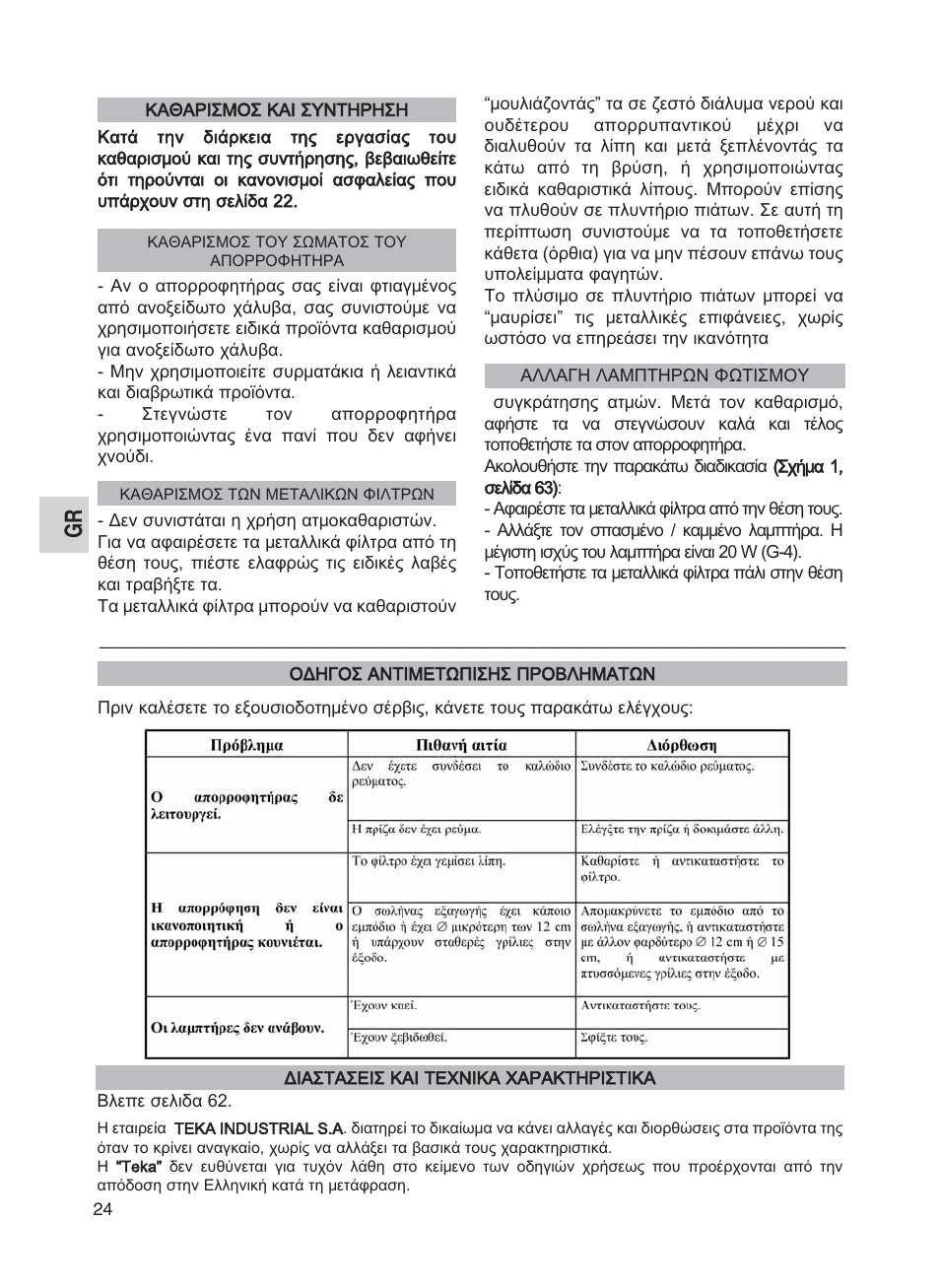 Teka DG2 ISLA User Manual | Page 24 / 64