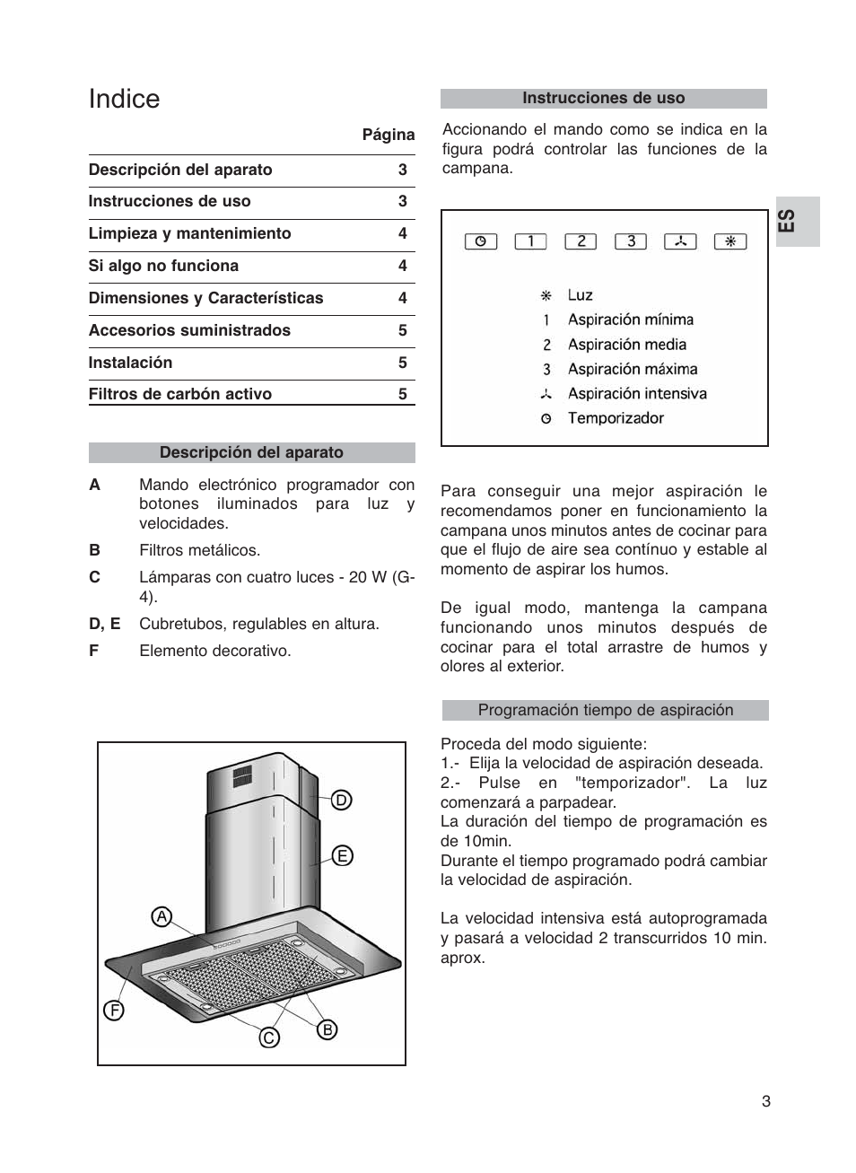 Indice | Teka DG2 ISLA User Manual | Page 3 / 64