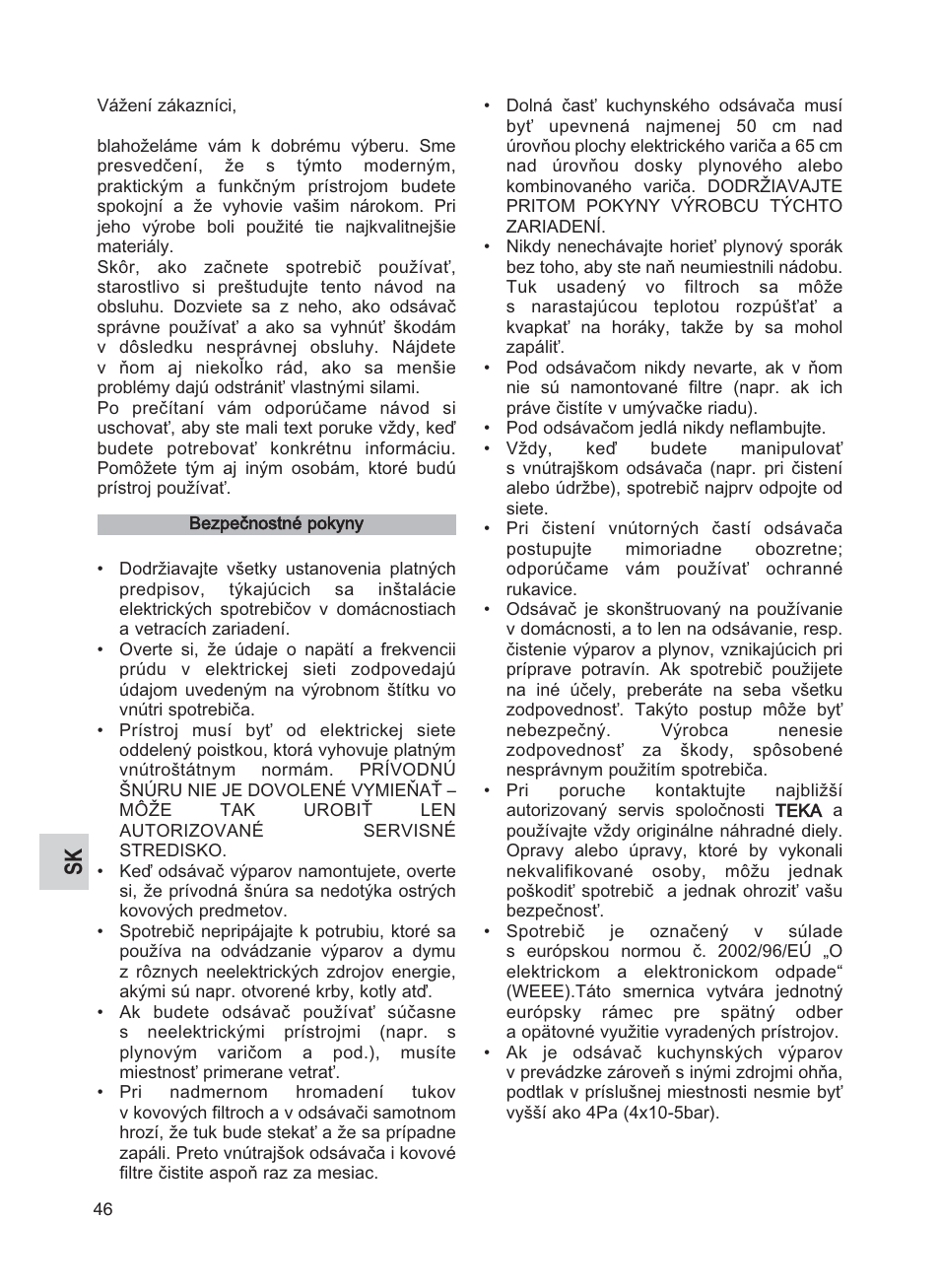 Teka DG2 ISLA User Manual | Page 46 / 64
