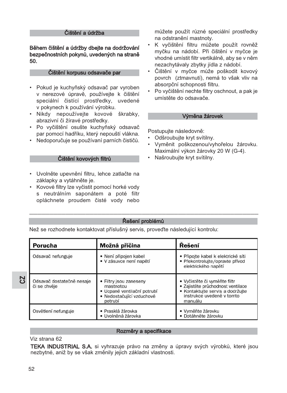 Teka DG2 ISLA User Manual | Page 52 / 64