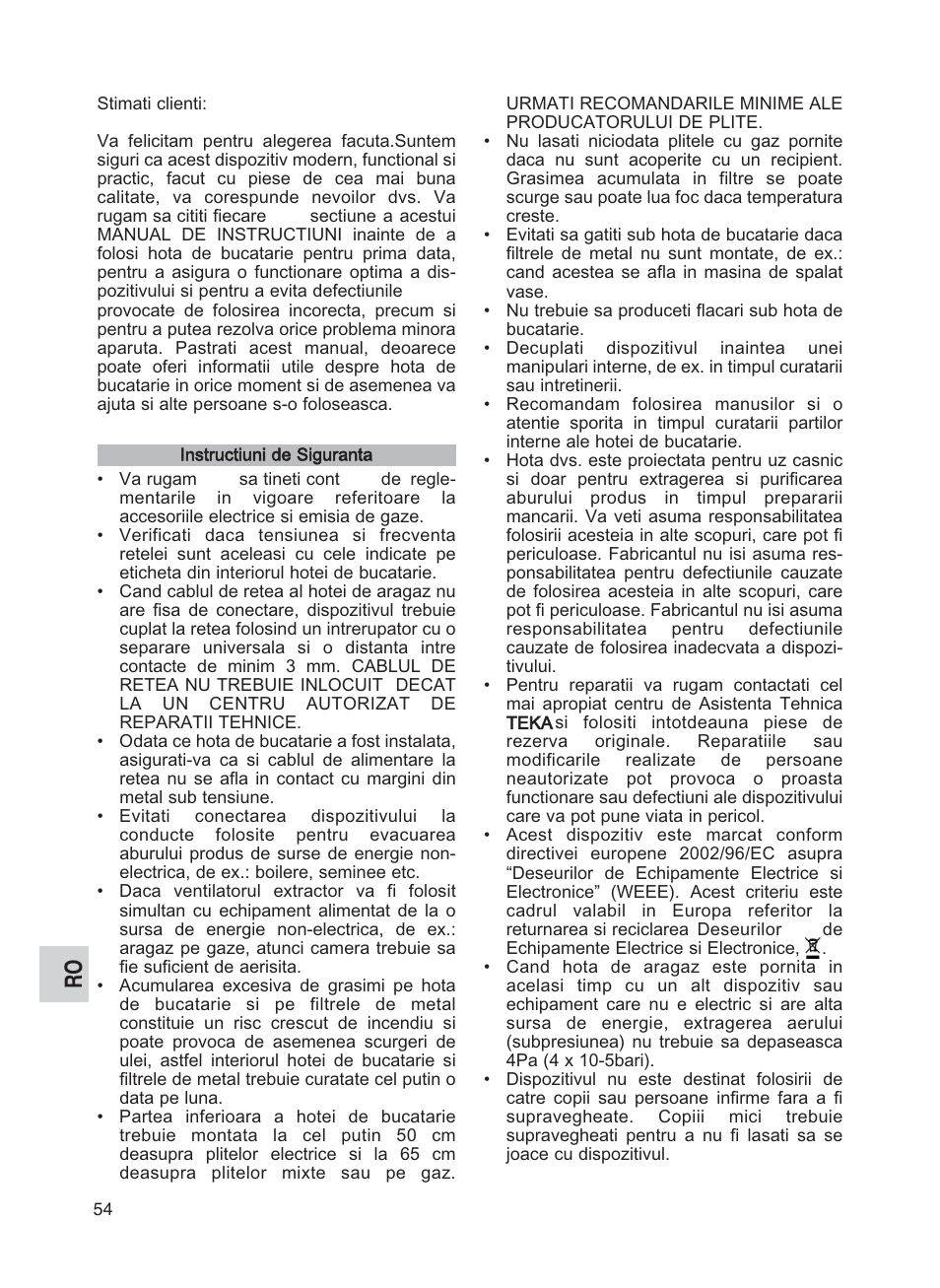 Teka DG2 ISLA User Manual | Page 54 / 64