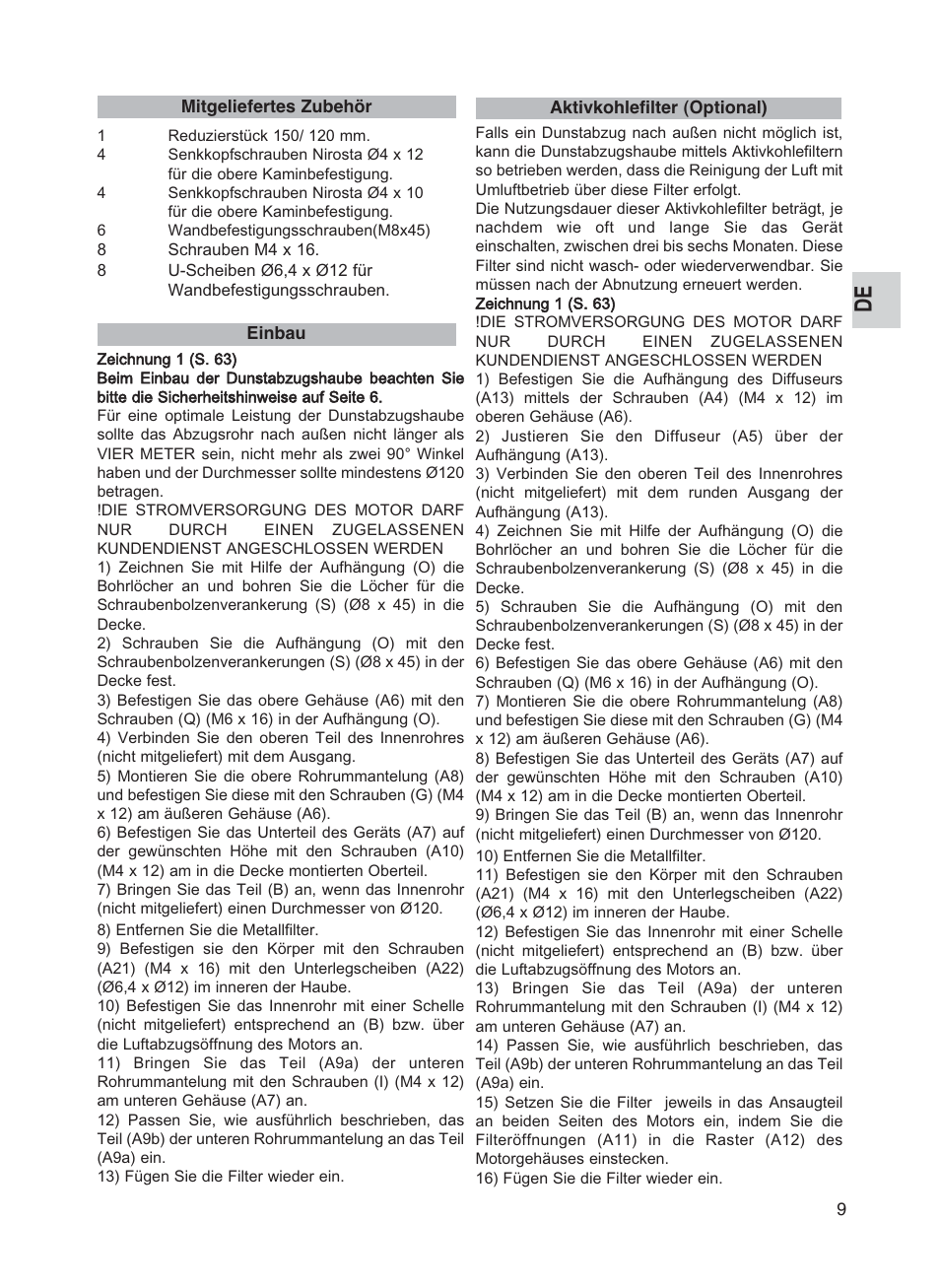 Teka DG2 ISLA User Manual | Page 9 / 64