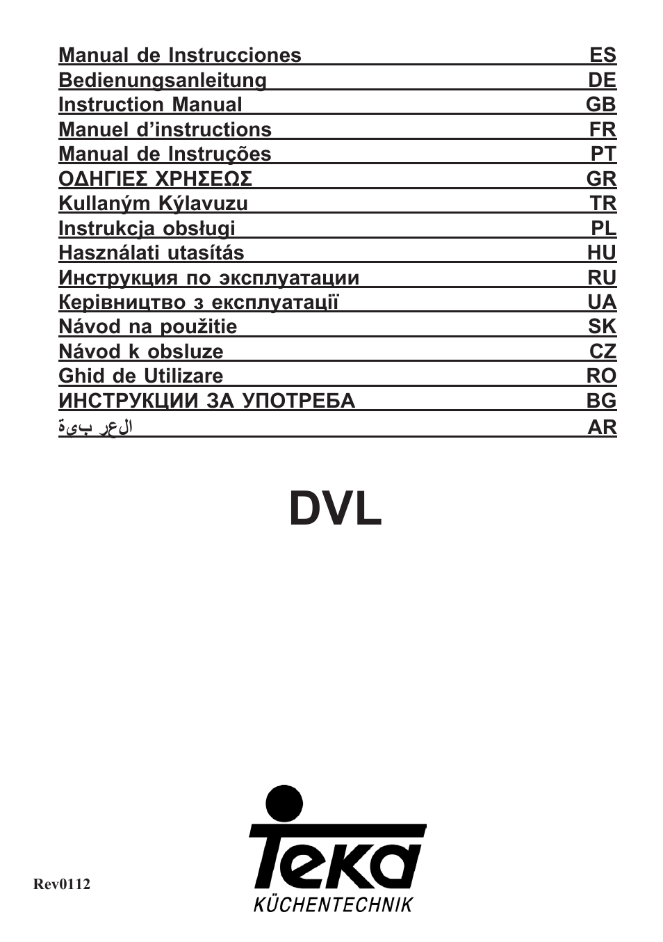 Teka DVL 90 User Manual | 40 pages