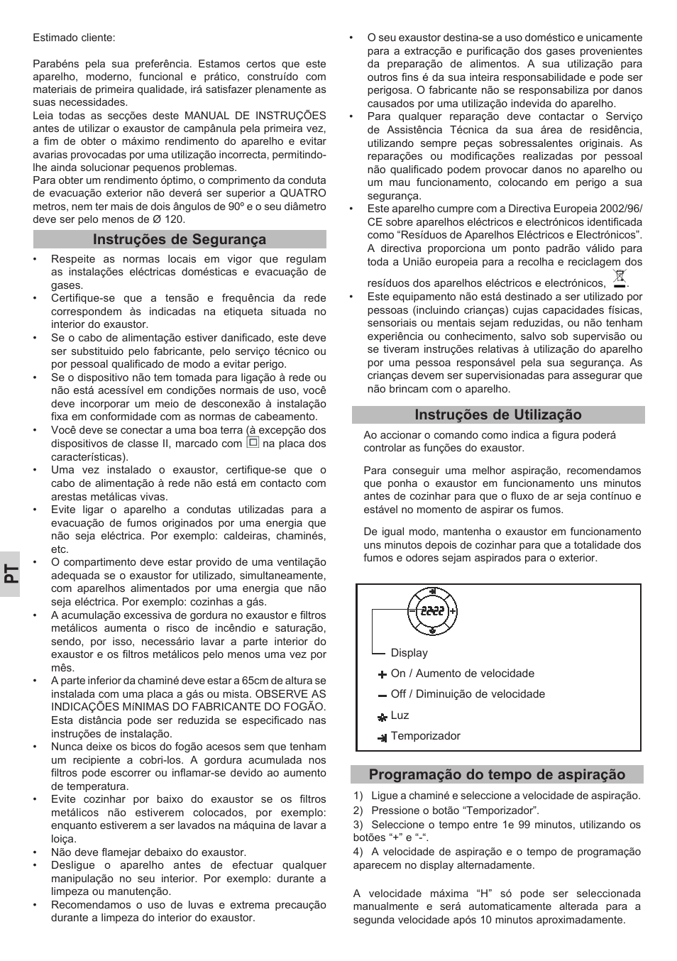 Instruções de utilização | Teka DVL 90 User Manual | Page 14 / 40