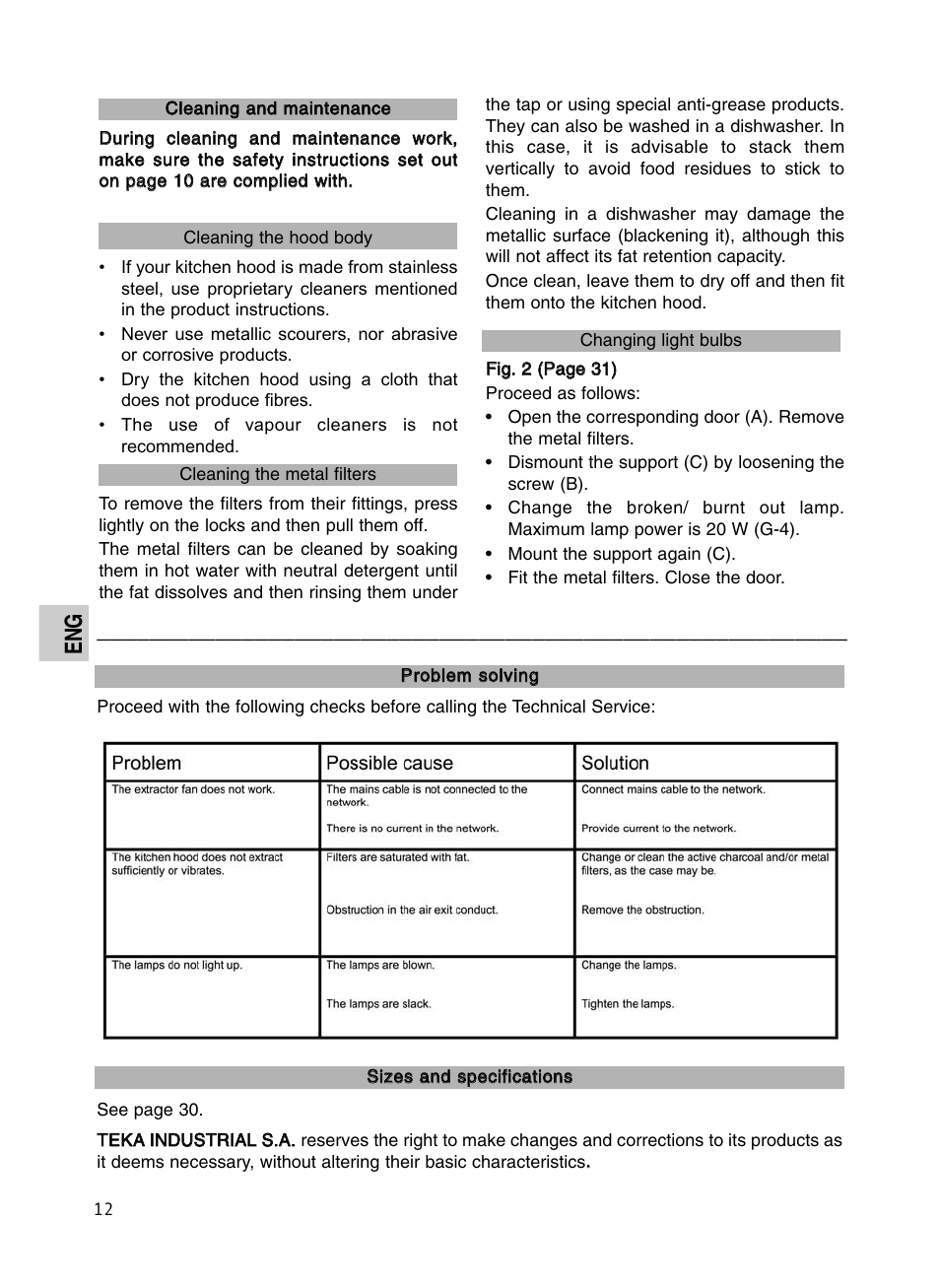 Teka DV 80 GLASS User Manual | Page 4 / 8