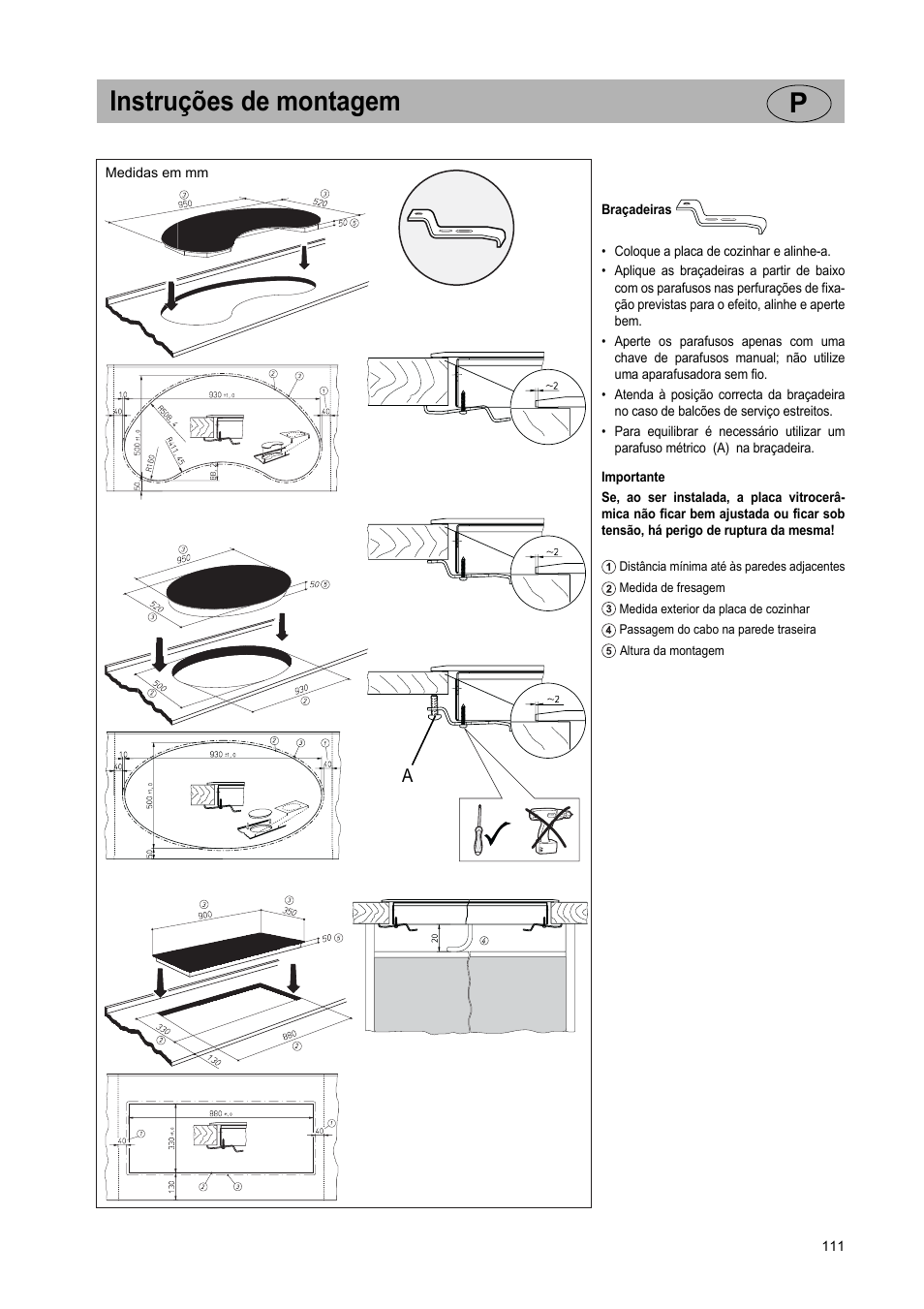 Instruções de montagem p | Teka GKST 95 N i4 Select User Manual | Page 111 / 113