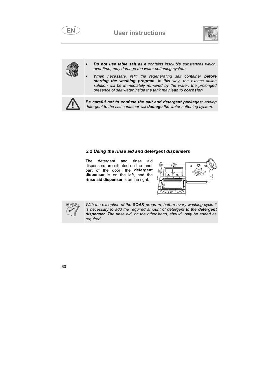 User instructions | Teka DW7 80 FI User Manual | Page 10 / 24