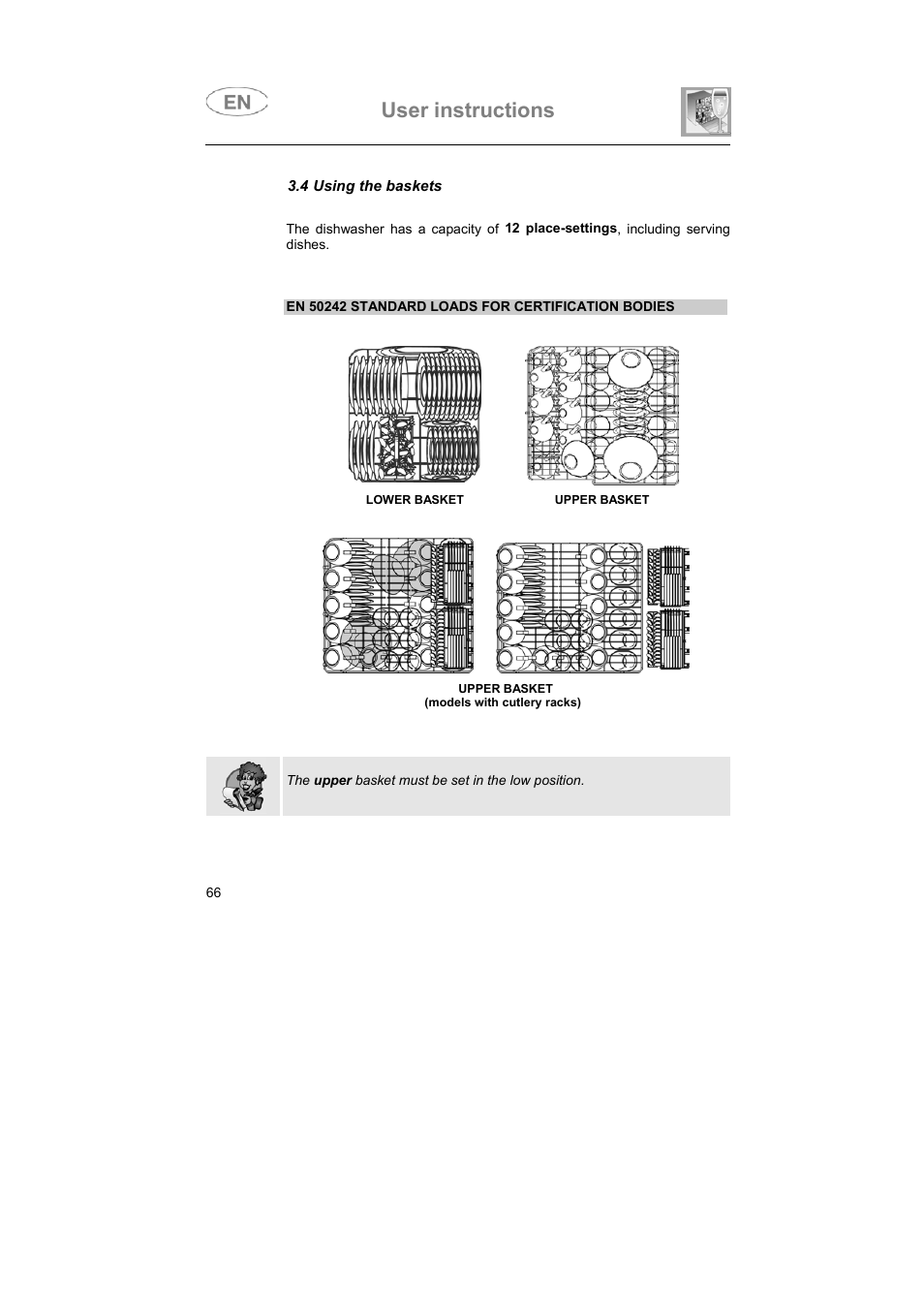 User instructions | Teka DW7 80 FI User Manual | Page 16 / 24