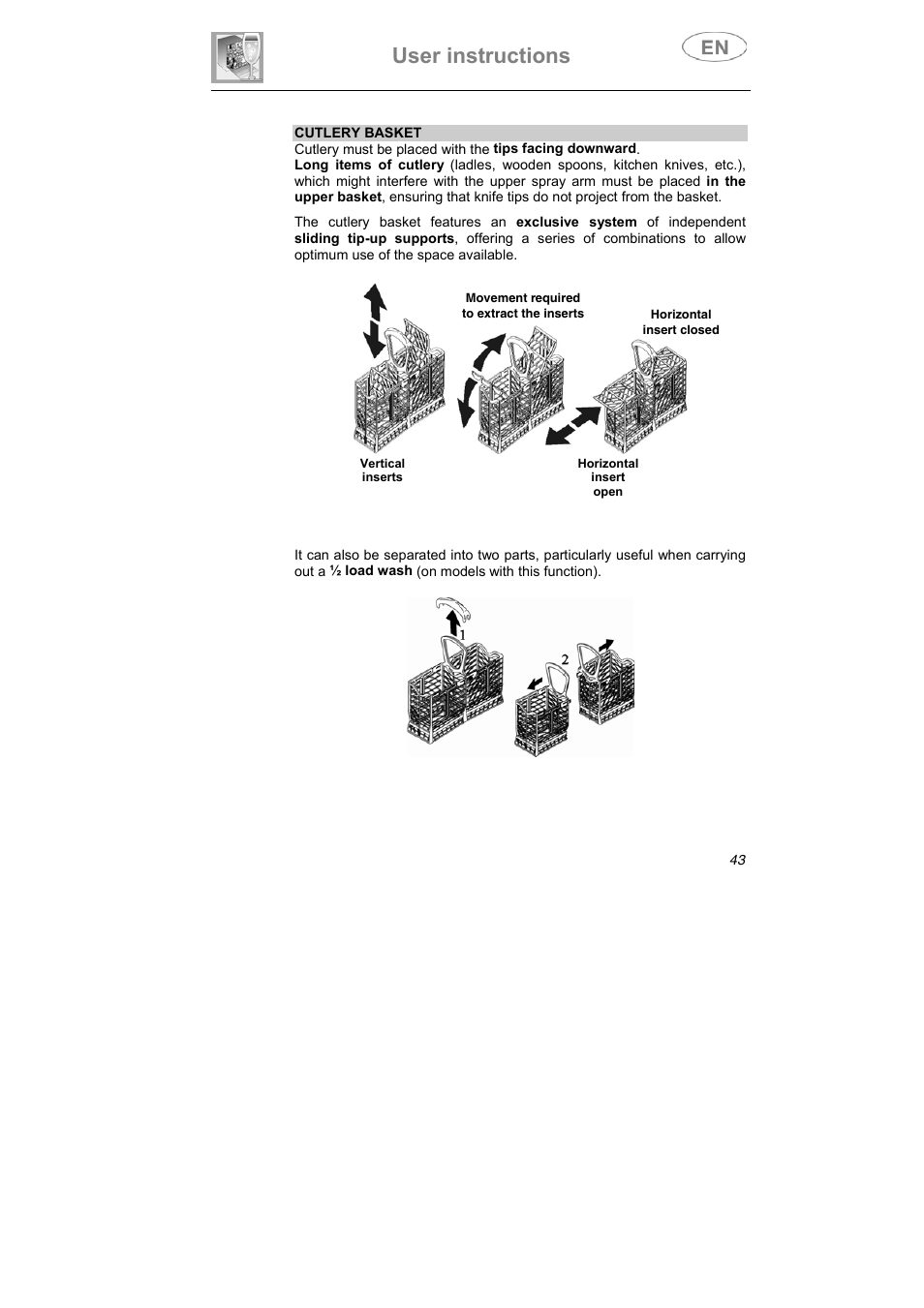 User instructions | Teka DW7 86 FI User Manual | Page 17 / 24