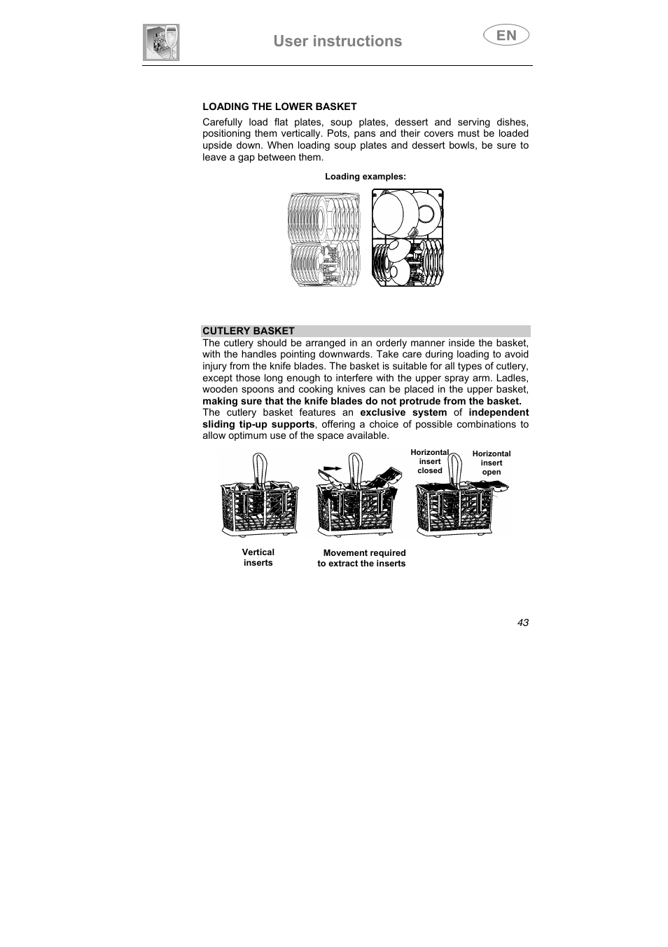 User instructions | Teka DW7 45 S User Manual | Page 17 / 24