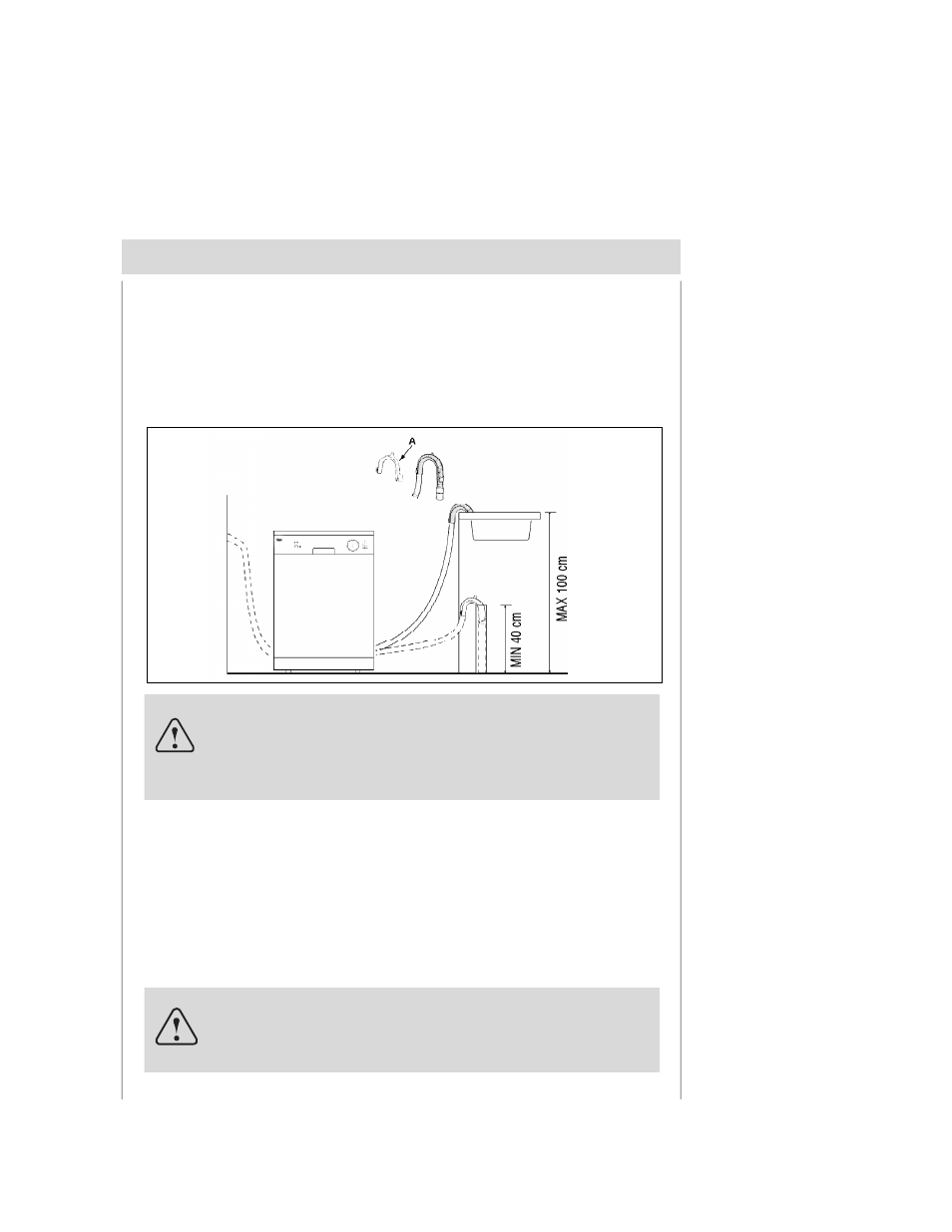 Ligação do tubo de descarga, Ligação eléctrica | Teka LP1 700 User Manual | Page 33 / 84
