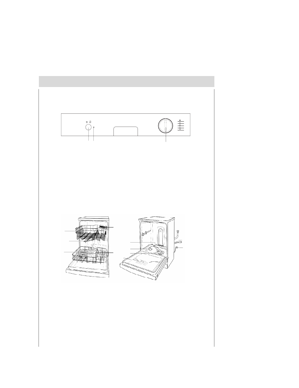Getting to know your dishwasher, Close-up view (control panel), Dishwasher interior | Ca b | Teka LP1 700 User Manual | Page 8 / 84