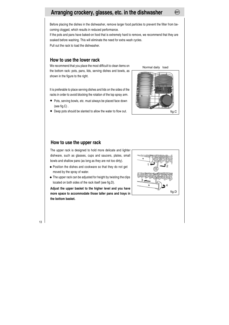 How to use the lower rack, How to use the upper rack | Teka LP7 760 User Manual | Page 14 / 30