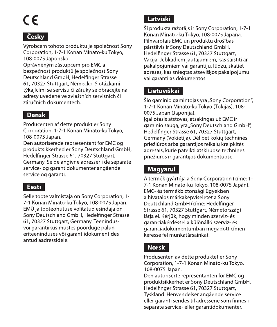 Sony NV-U72TW User Manual | Page 115 / 116