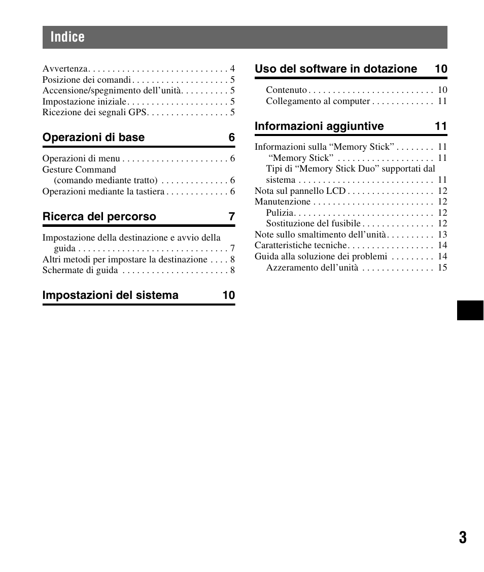 Indice | Sony NV-U72TW User Manual | Page 59 / 116