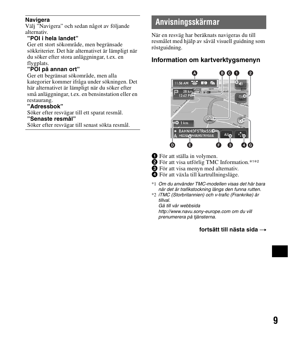 Anvisningsskärmar | Sony NV-U72TW User Manual | Page 93 / 116