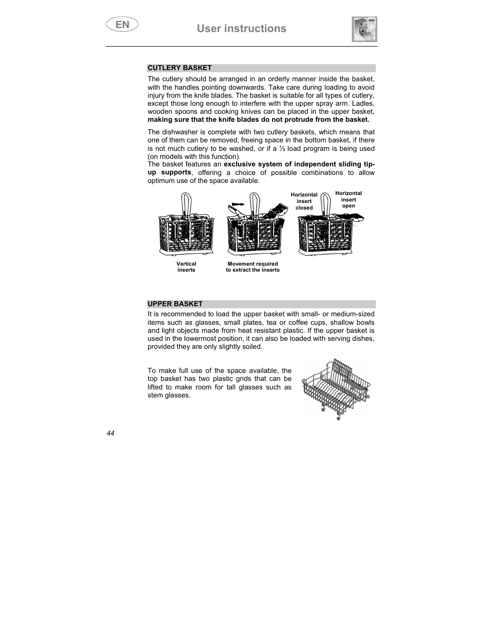 User instructions | Teka DW7 60 FI User Manual | Page 18 / 24