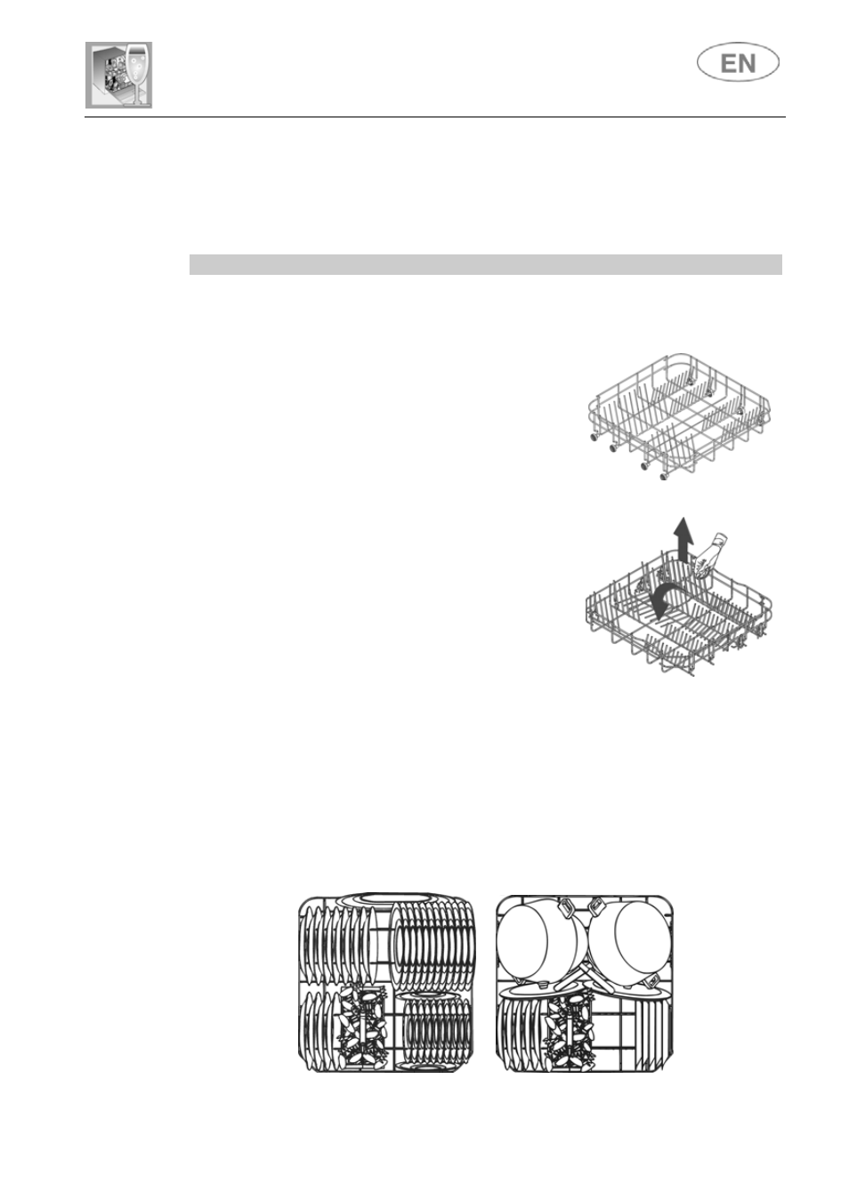 User instructions, 4 using the baskets, Lower basket | Loading the lower basket | Teka DW8 60 SWB User Manual | Page 23 / 34