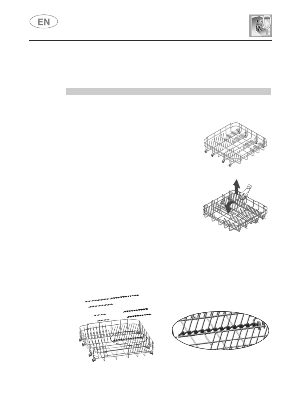 User instructions, 4 using the baskets, Lower basket | Bottom basket inserts | Teka DW8 60 FI User Manual | Page 24 / 35