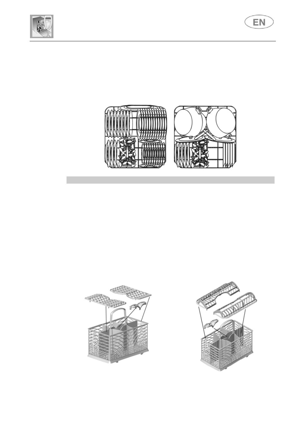 User instructions, Loading the lower basket, Cutlery basket | Teka DW8 59 FI User Manual | Page 23 / 33