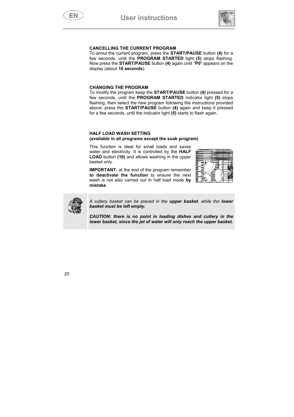 User instructions | Teka DW7 86 S User Manual | Page 6 / 11