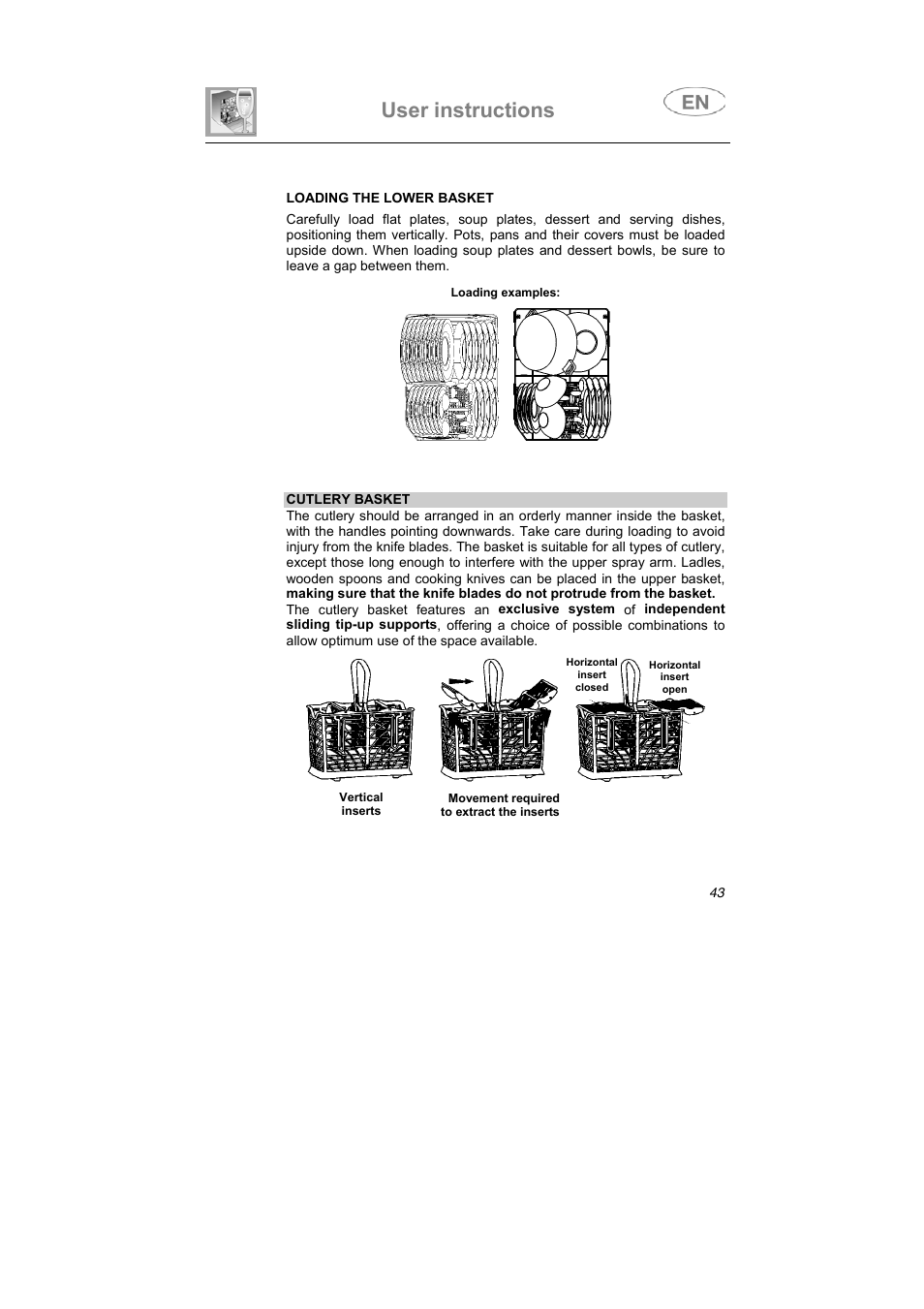 User instructions | Teka DW7 45 FI User Manual | Page 17 / 24