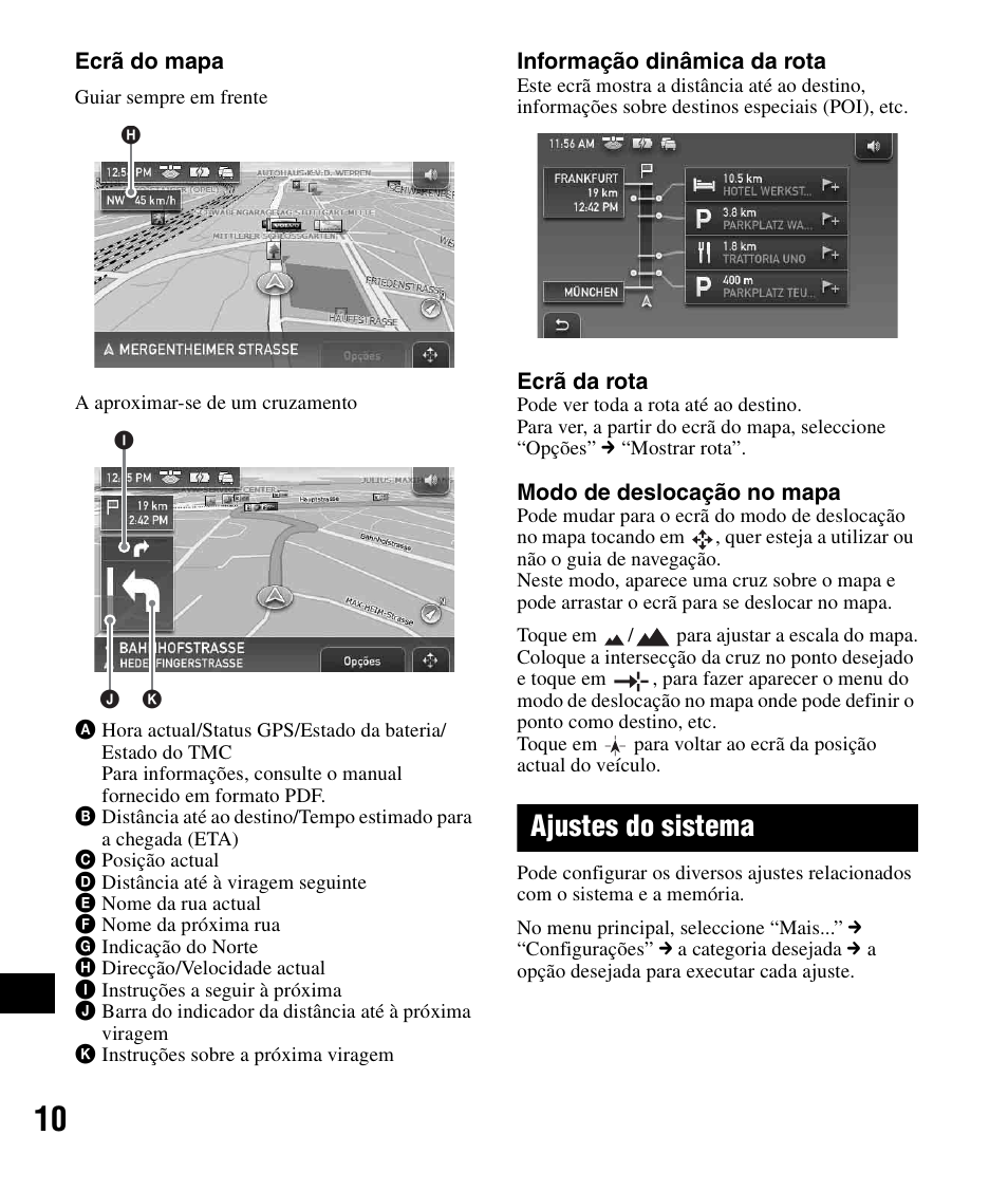 Ajustes do sistema | Sony NV-U82B User Manual | Page 112 / 122