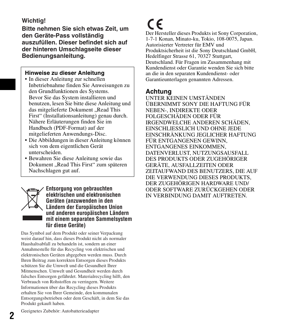 Sony NV-U82B User Manual | Page 16 / 122