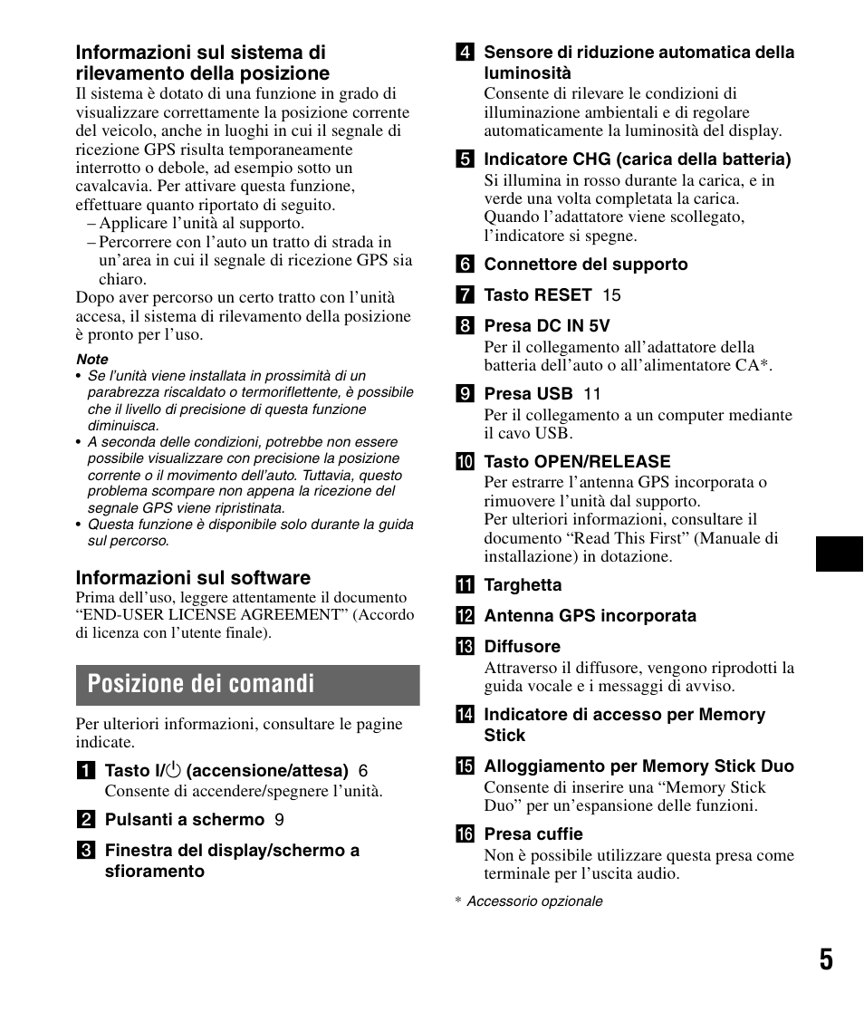 Posizione dei comandi | Sony NV-U82B User Manual | Page 65 / 122