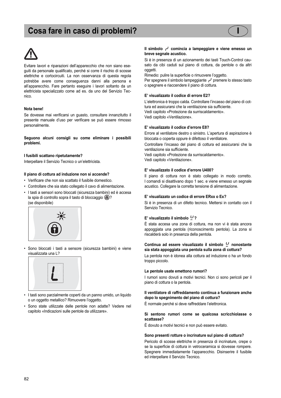 Cosa fare in caso di problemi? i | Teka IR 950 User Manual | Page 82 / 120