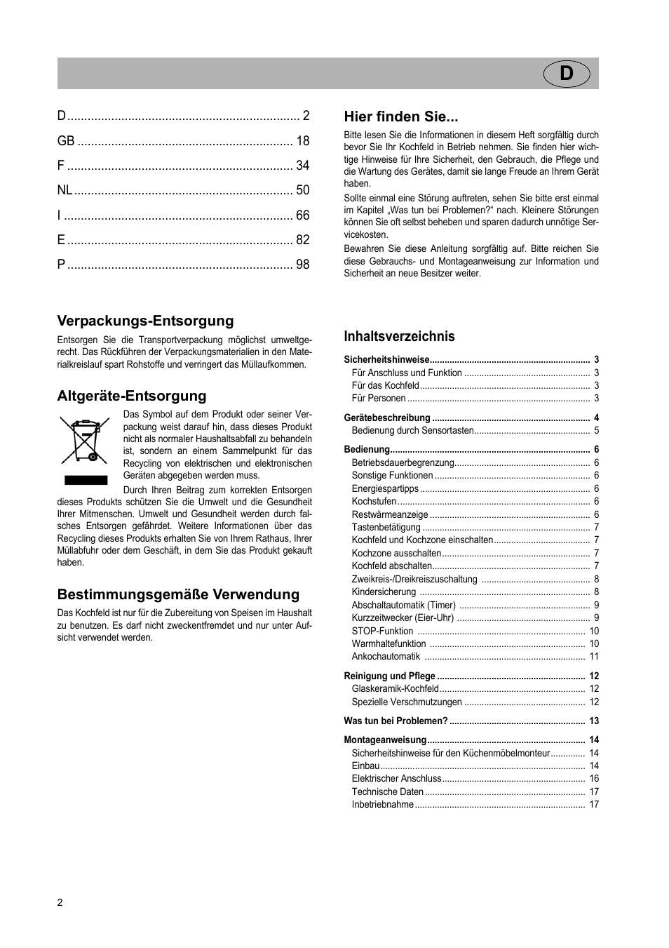 Teka VR TC 95 4I User Manual | Page 2 / 113