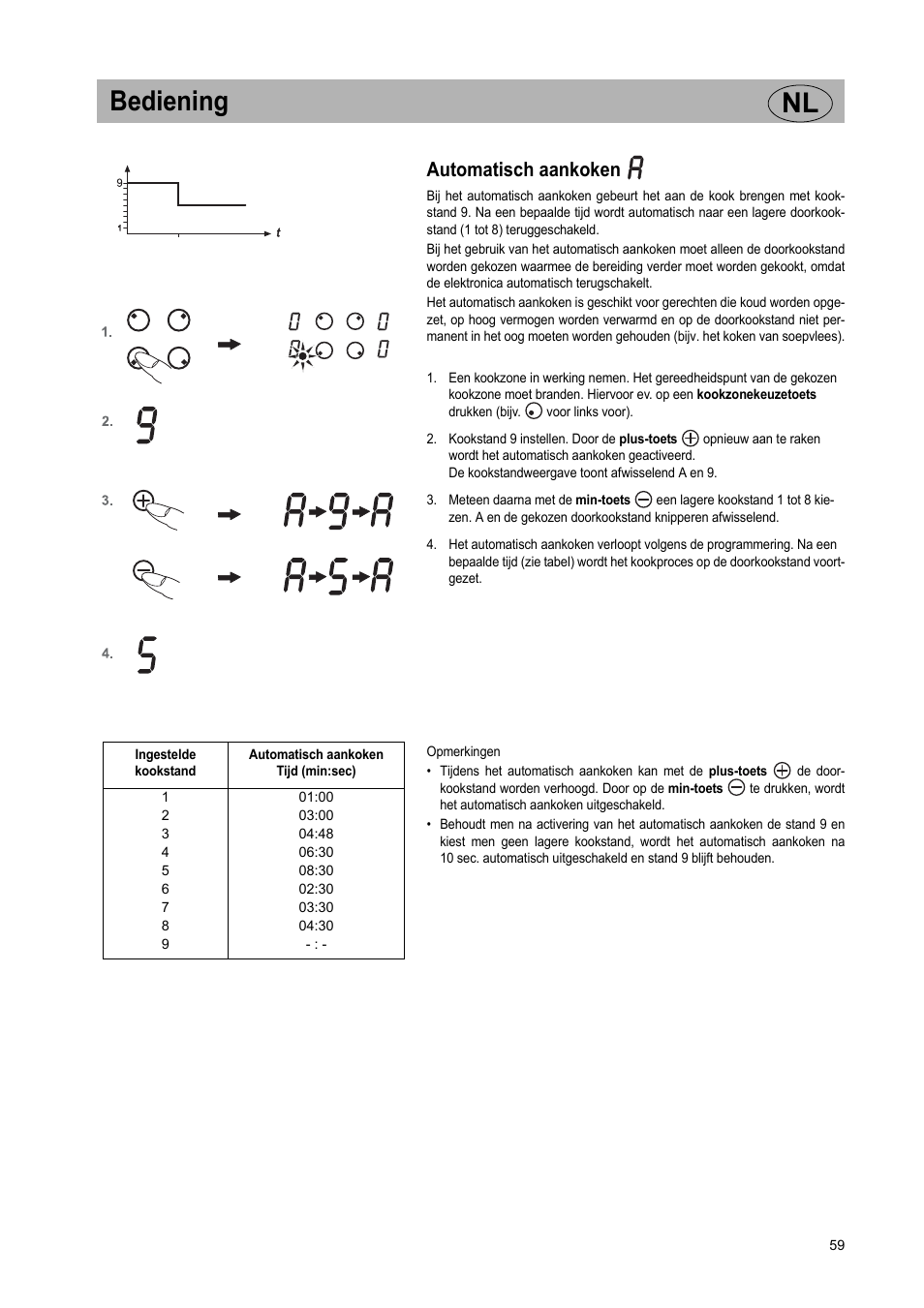 Bediening nl, Automatisch aankoken | Teka VR TC 95 4I User Manual | Page 59 / 113