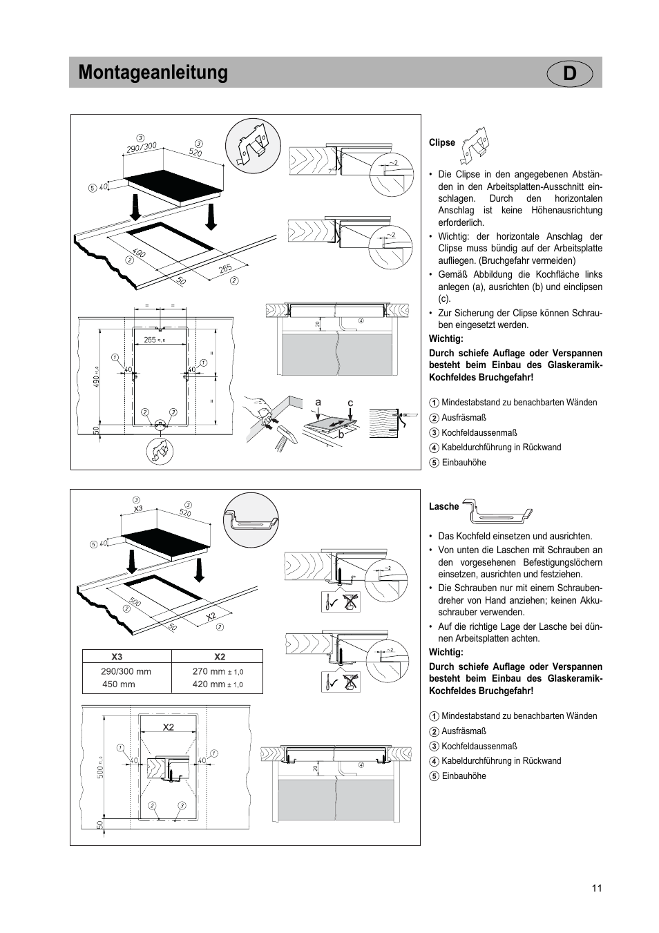 Montageanleitung d | Teka VT TC 1G User Manual | Page 11 / 85