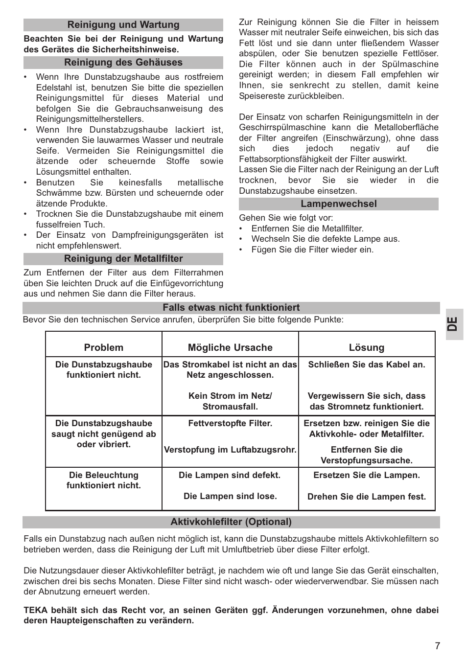 Teka DMR 90 User Manual | Page 7 / 16