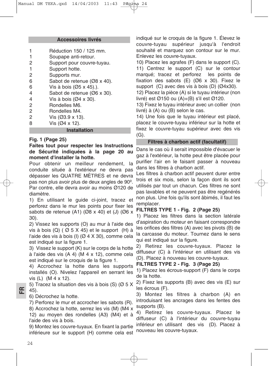Teka DM 60_70_90 User Manual | Page 24 / 31