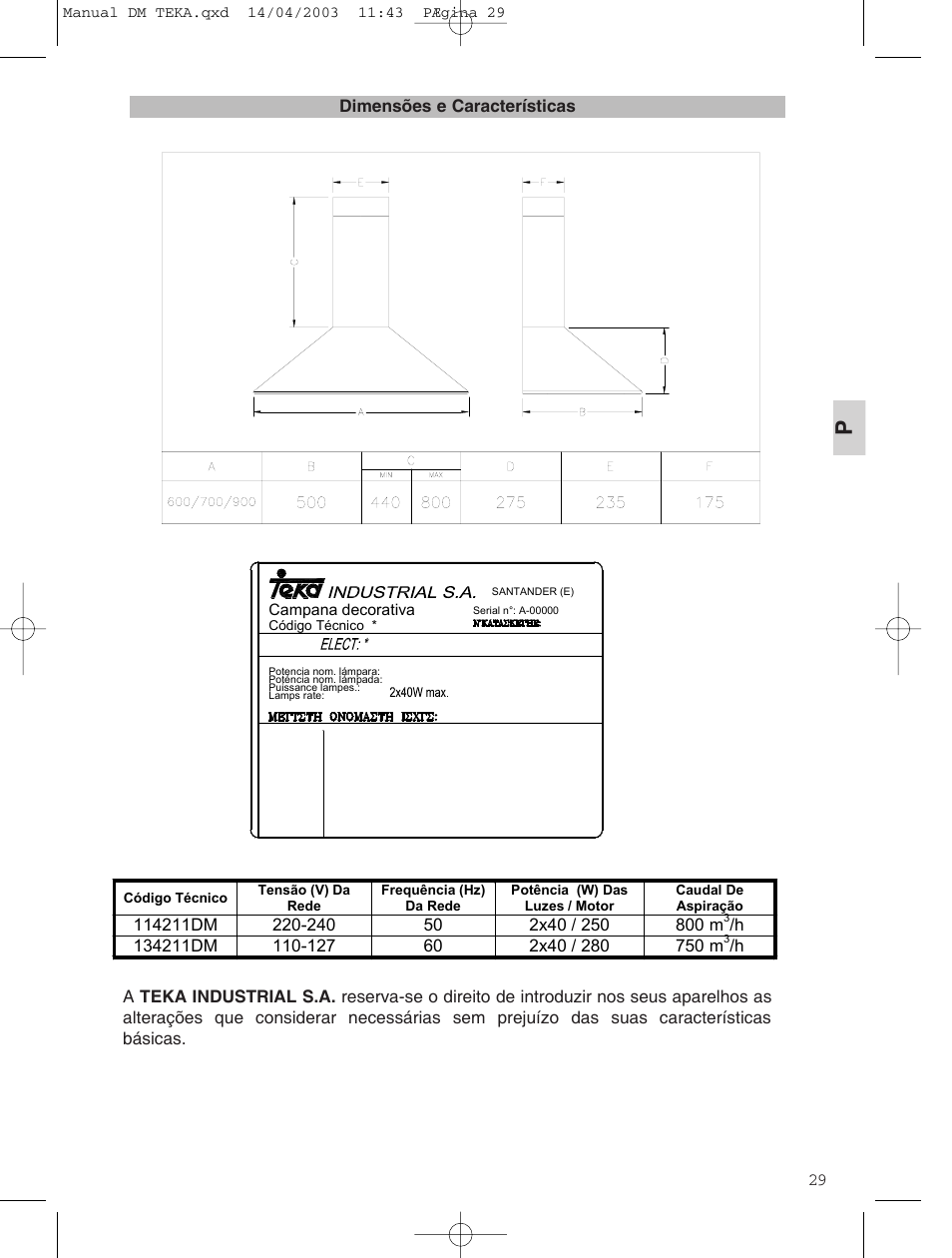 Teka DM 60_70_90 User Manual | Page 29 / 31