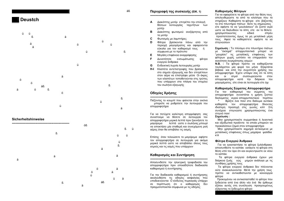 Deustch | Teka C 620 CLASSIC User Manual | Page 6 / 18