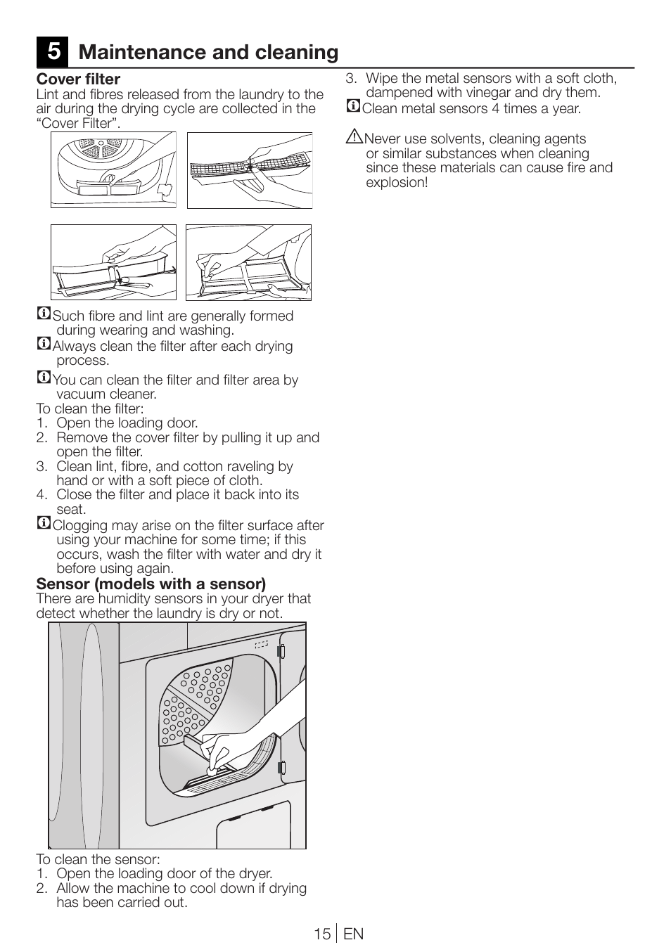 Maintenance and cleaning | Teka TKS2 650 User Manual | Page 15 / 49