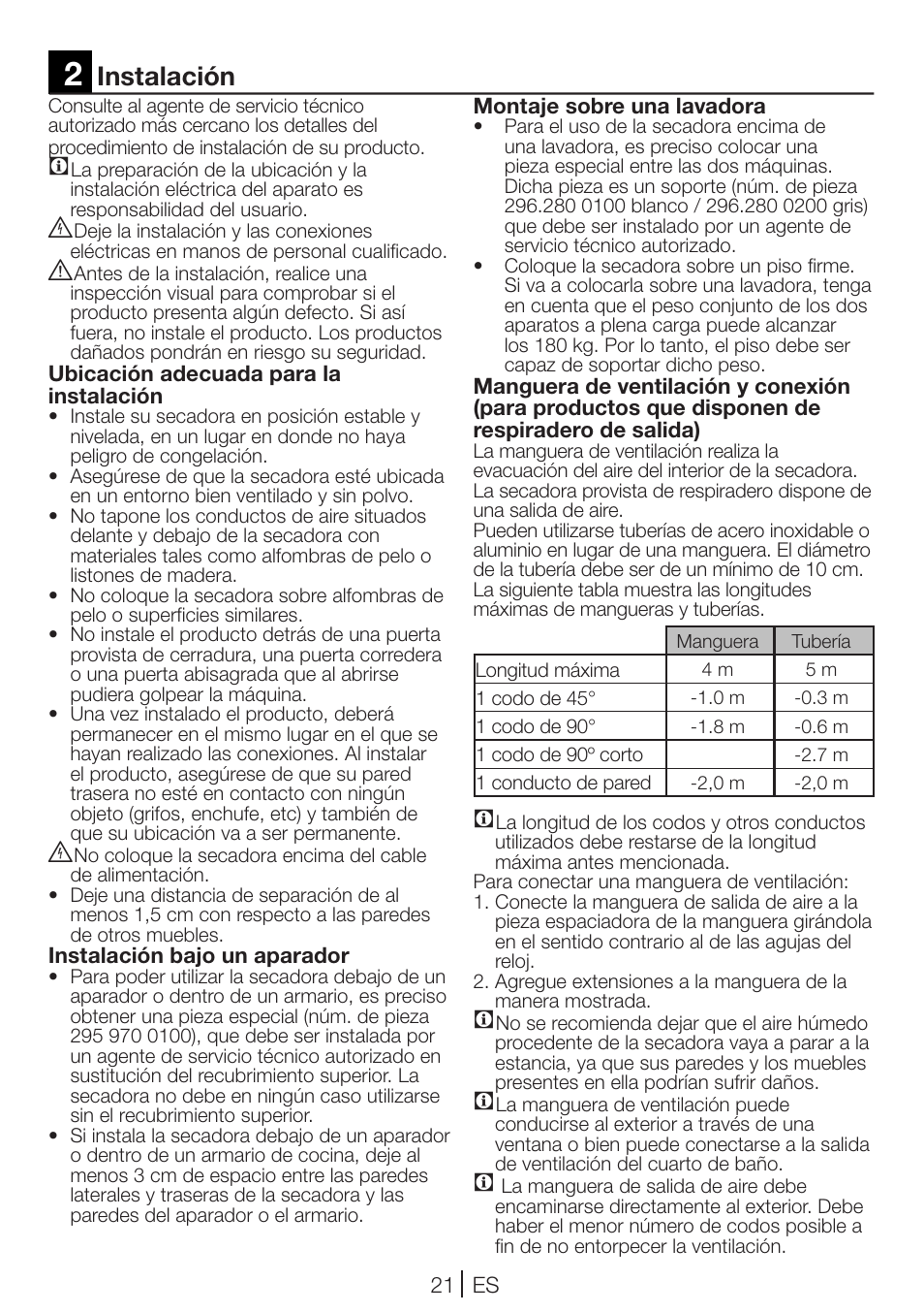 Instalación | Teka TKS2 650 User Manual | Page 21 / 49