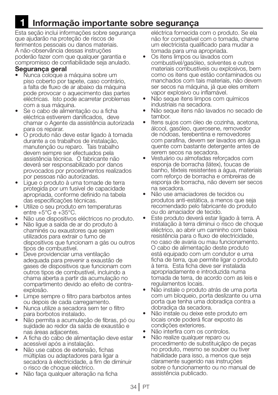 Informação importante sobre segurança | Teka TKS2 650 User Manual | Page 35 / 49