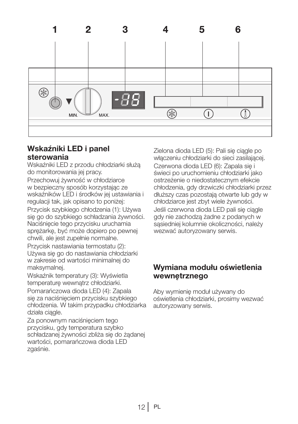 Wskaźniki led i panel sterowania, Wymiana modułu oświetlenia wewnętrznego | Teka RVI 35 User Manual | Page 137 / 160