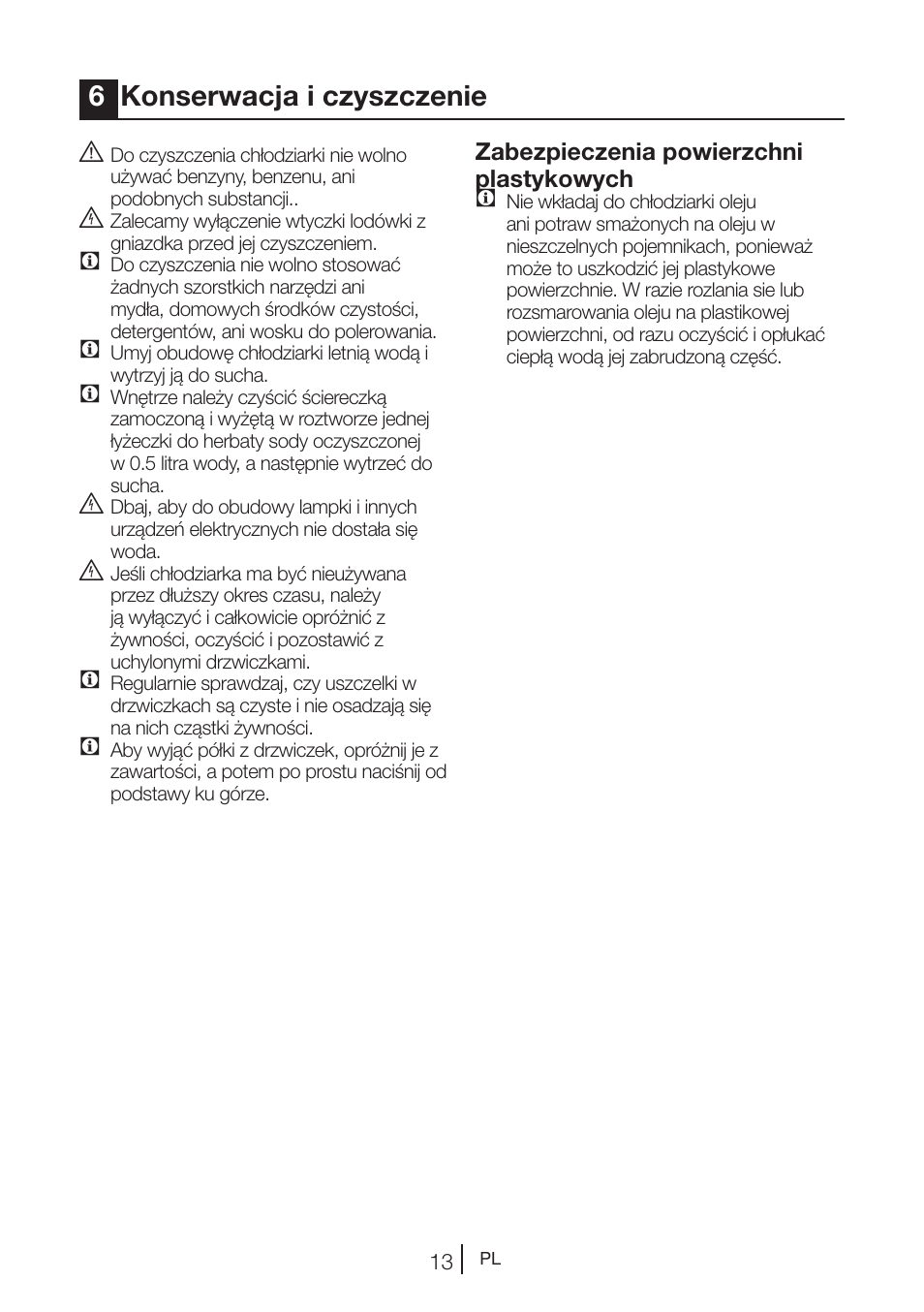 6konserwacja i czyszczenie | Teka RVI 35 User Manual | Page 138 / 160