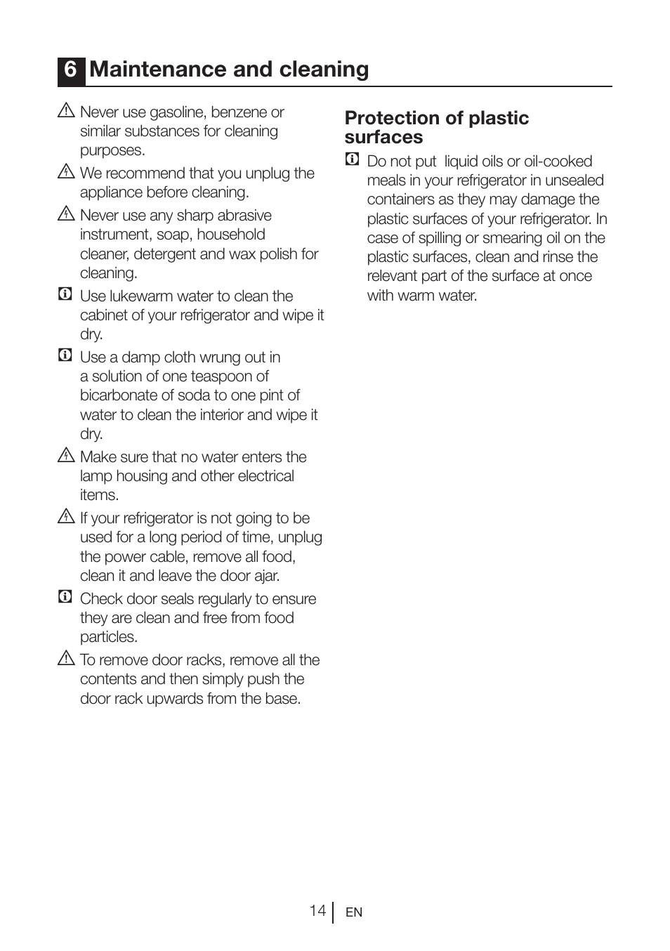 6maintenance and cleaning | Teka RVI 35 User Manual | Page 15 / 160