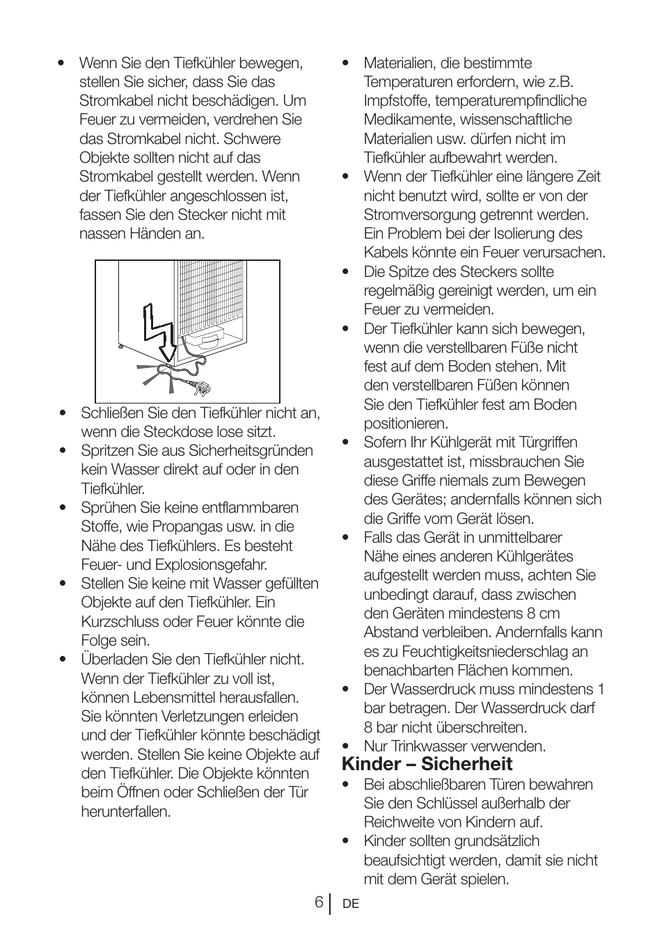 Kinder – sicherheit | Teka RVI 35 User Manual | Page 24 / 160